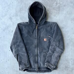 Carhartt Sandstone J141 Sherpa Lined Hooded Jacket BLK